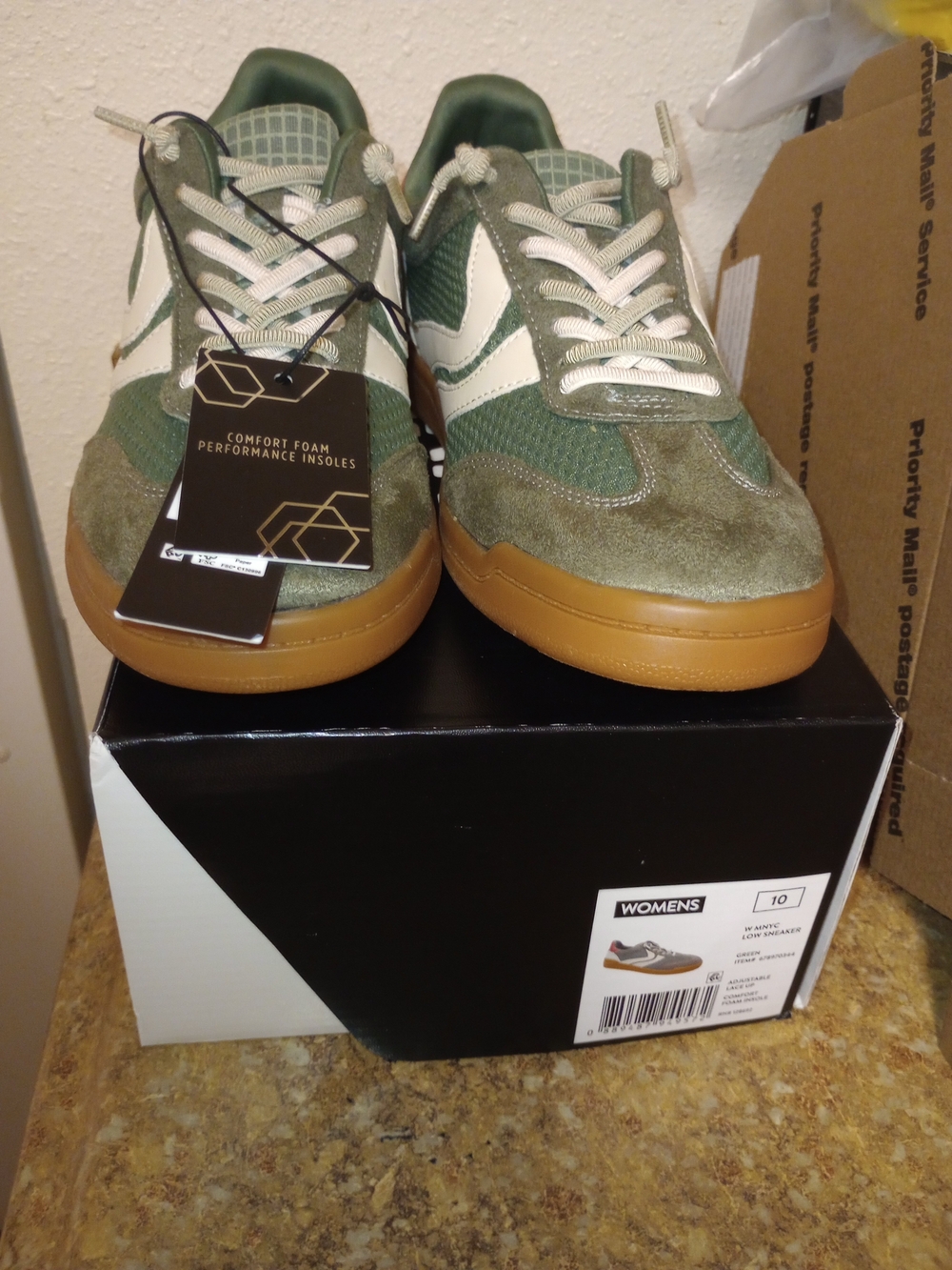 adidas Women's Olive Green & Gum Athletic Sneakers